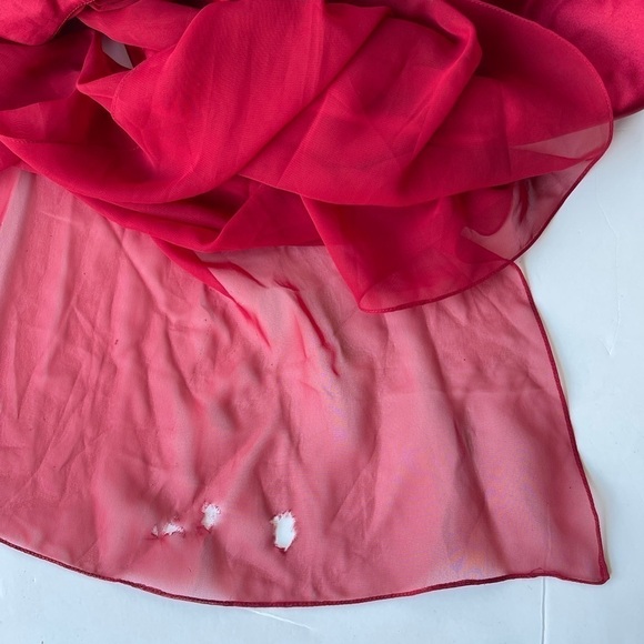 Women's Red Lace Long Maxi Formal Evening Cocktail Bridesmaid Prom Dress, Sz 10 - Picture 12 of 16